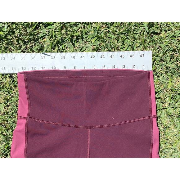 Lululemon Colour Me Ombre Crop Leggings Fuchsia Women’s Size 8 Burgundy Shades - Picture 8 of 11